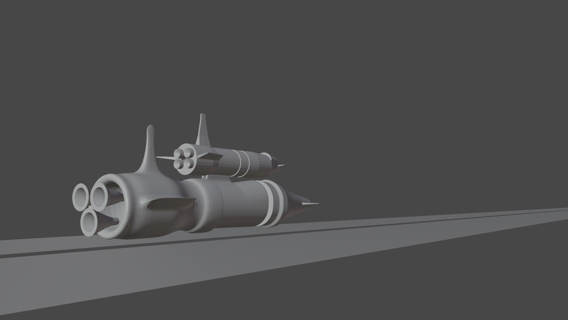 Space Ship Free low-poly 3D model_1