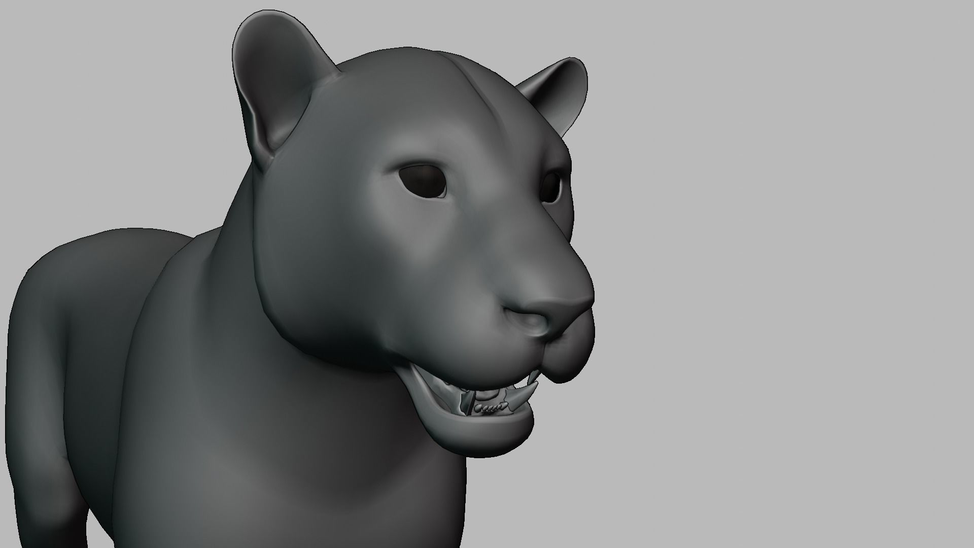 Leopard with Fur rigged  3D model_6