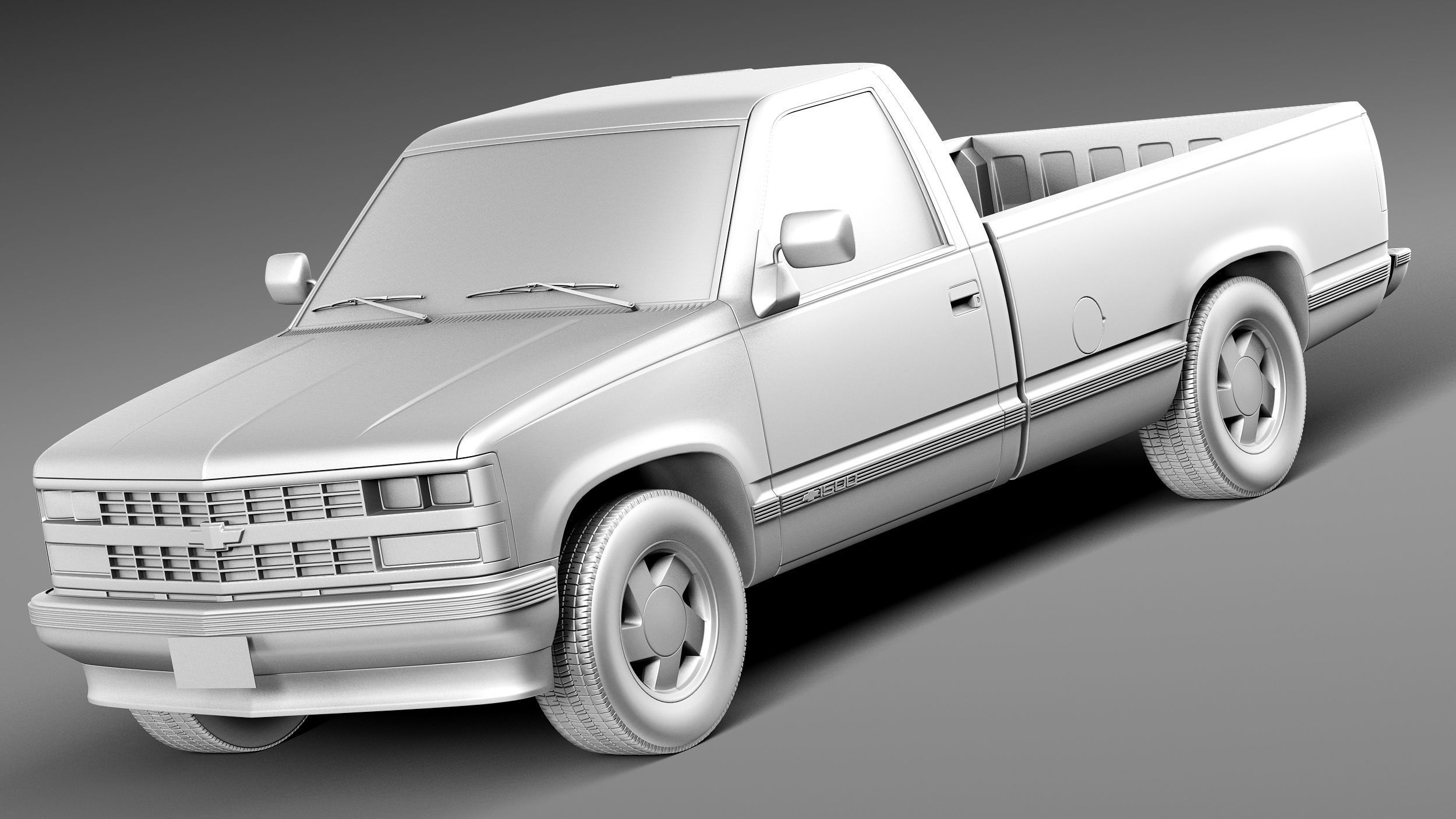 Chevrolet Silverado C1500 Regular Cab 1988-1999 3D model | CGTrader