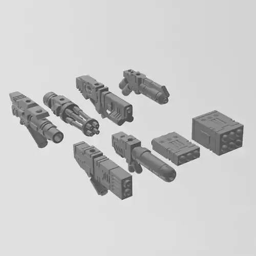 SPACE COMMUNIST WEAPON BUNDLE 3D print model