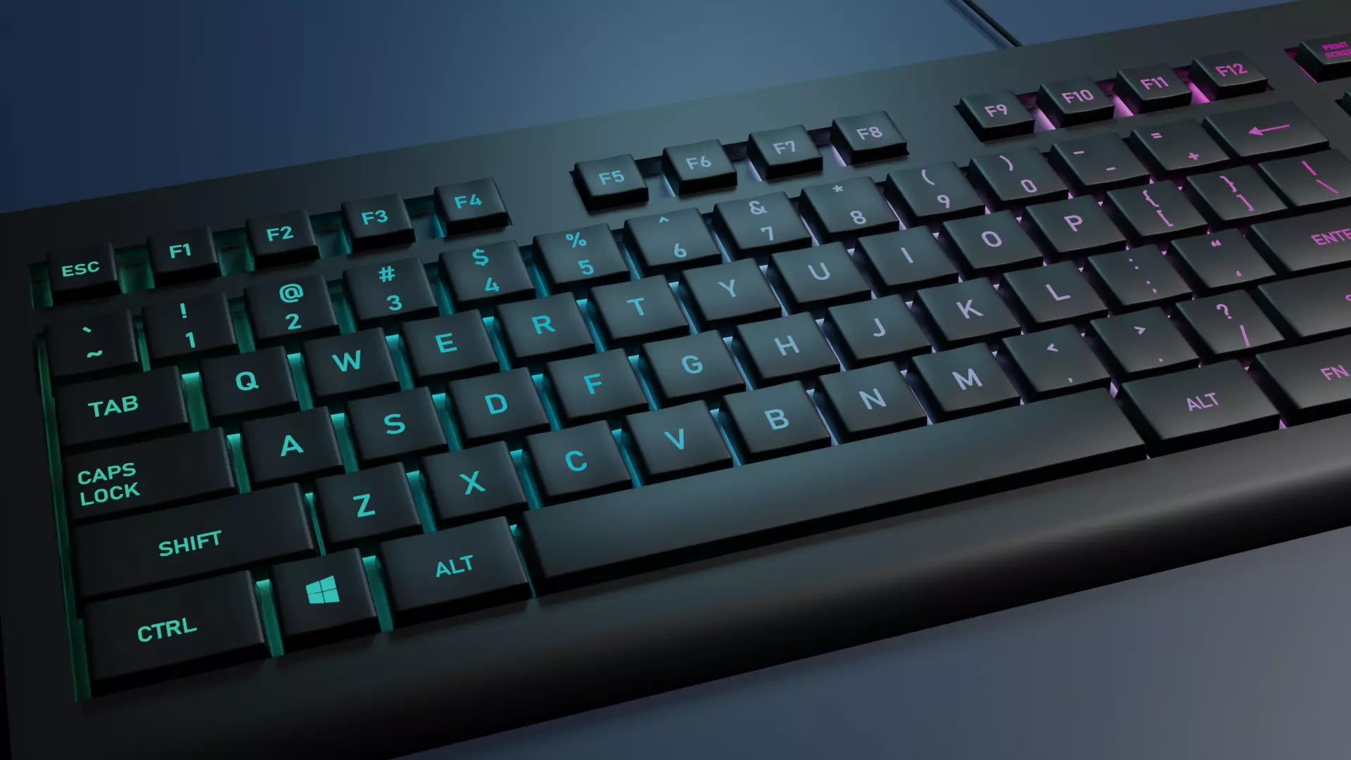 3D Keyboard Low-poly 3D model
