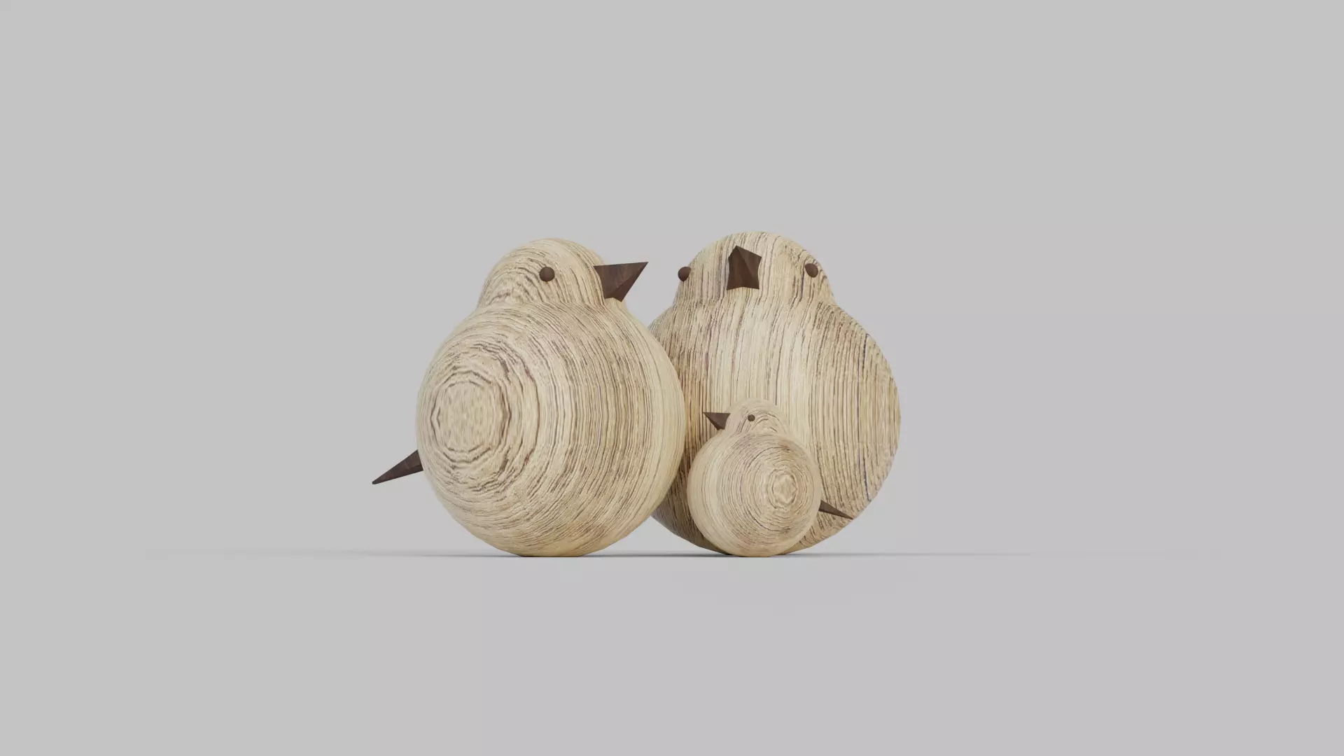 Wooden Carving Sparrow Theme Showpiece 3D model_0