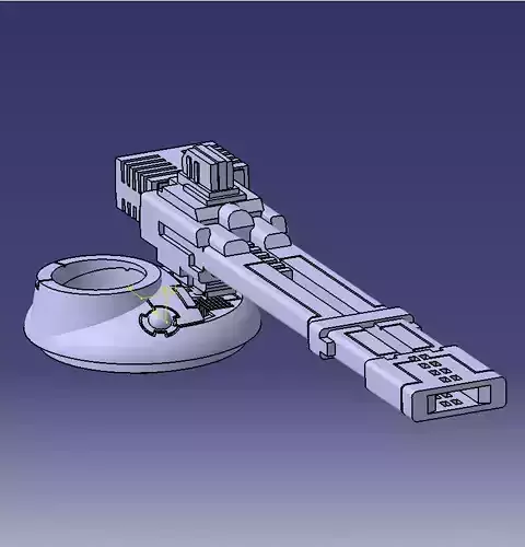SPACE COMMUNIST SMASH FACE MAGNETIC CANNON TURRET 3D print model