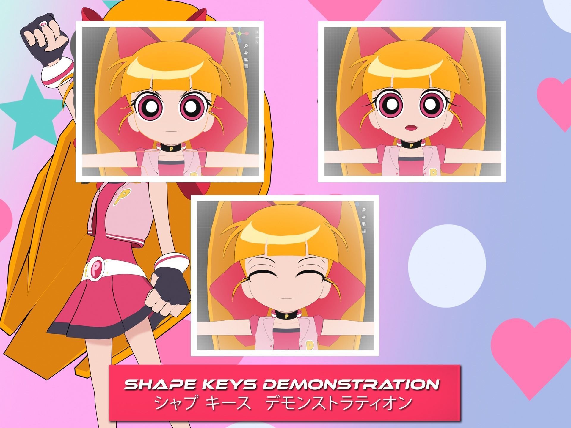 Blossom - Powerpuff Girls Z - 3D Model Blender 3D model 3D model_1