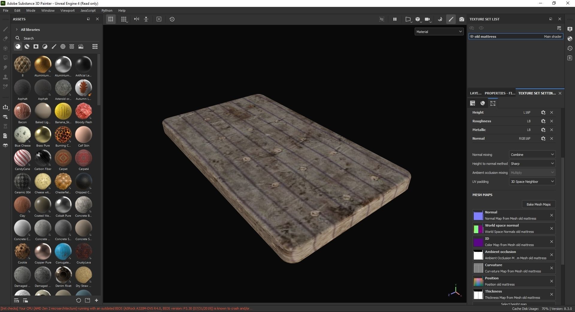 old mattress 3D Model Low-poly 3D model_7