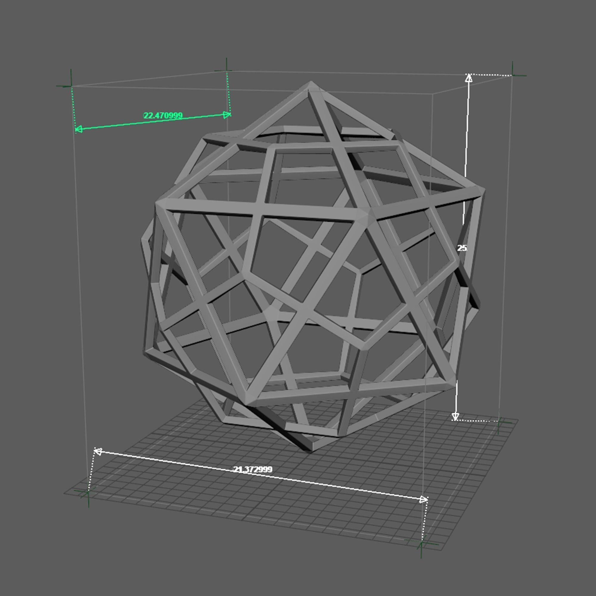 Decoration item 6 Low-poly 3D model_4