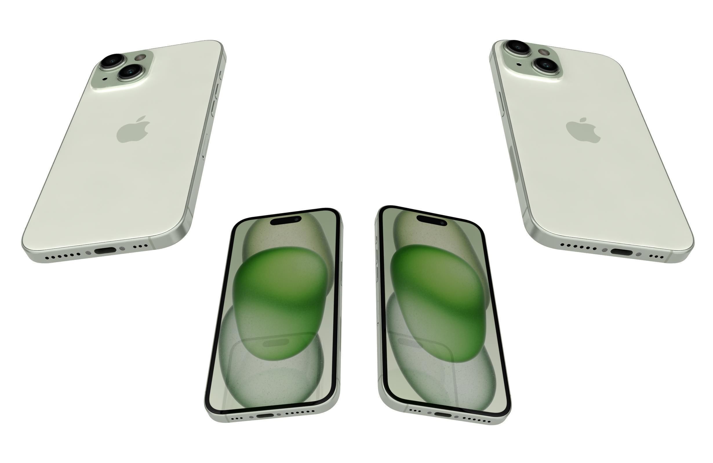Apple iPhone 15 Green 3D model_5