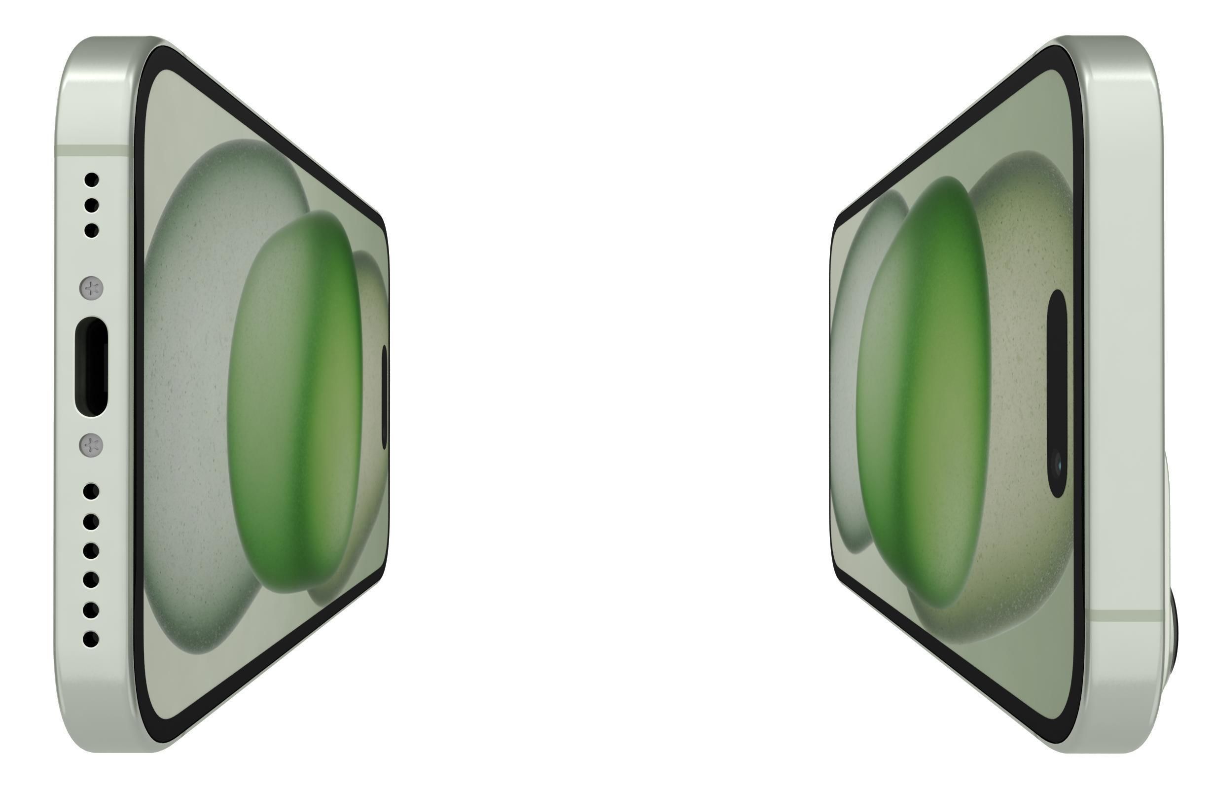 Apple iPhone 15 Green 3D model_8