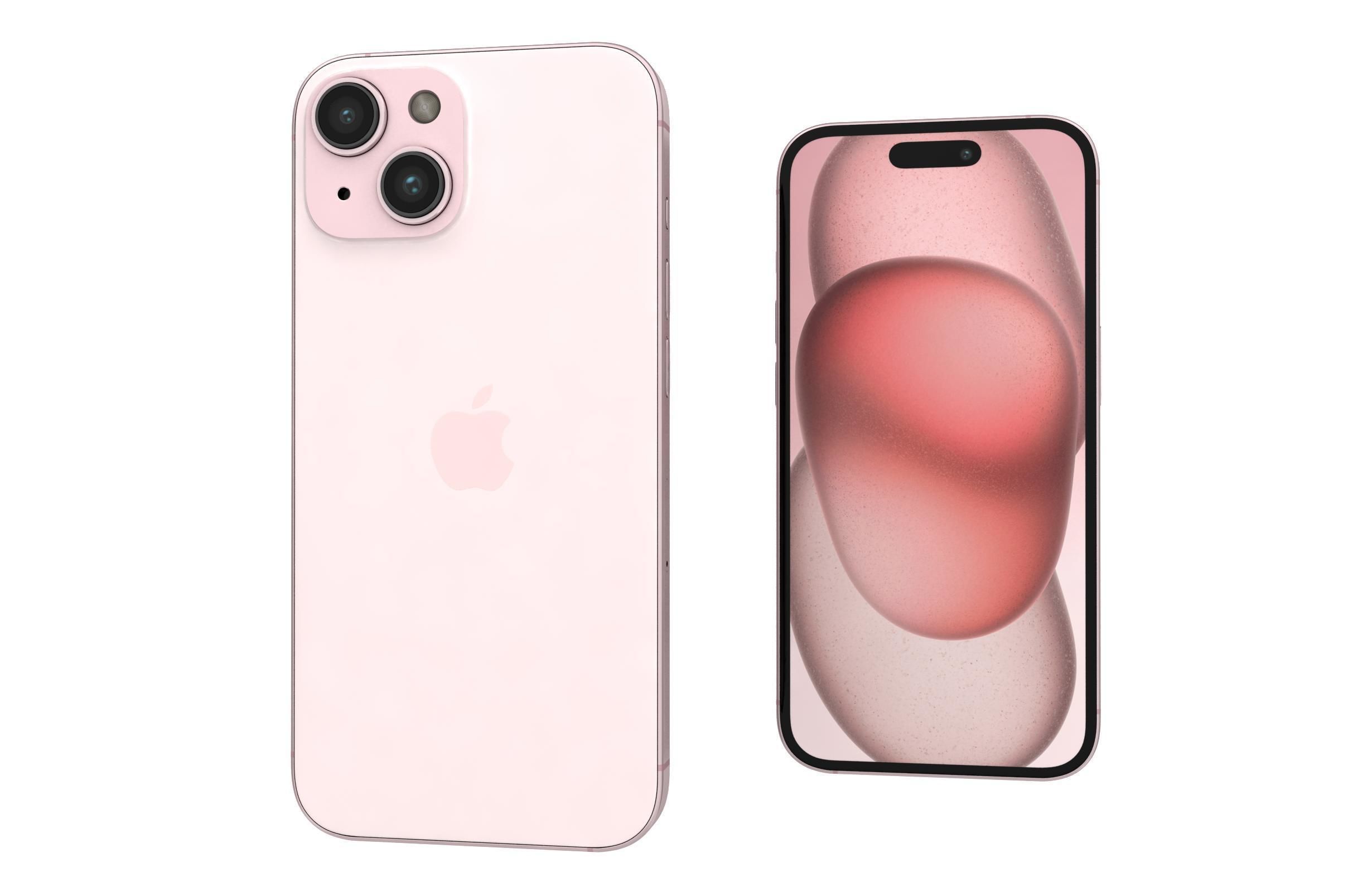 Apple iPhone 15 Pink 3D model_7