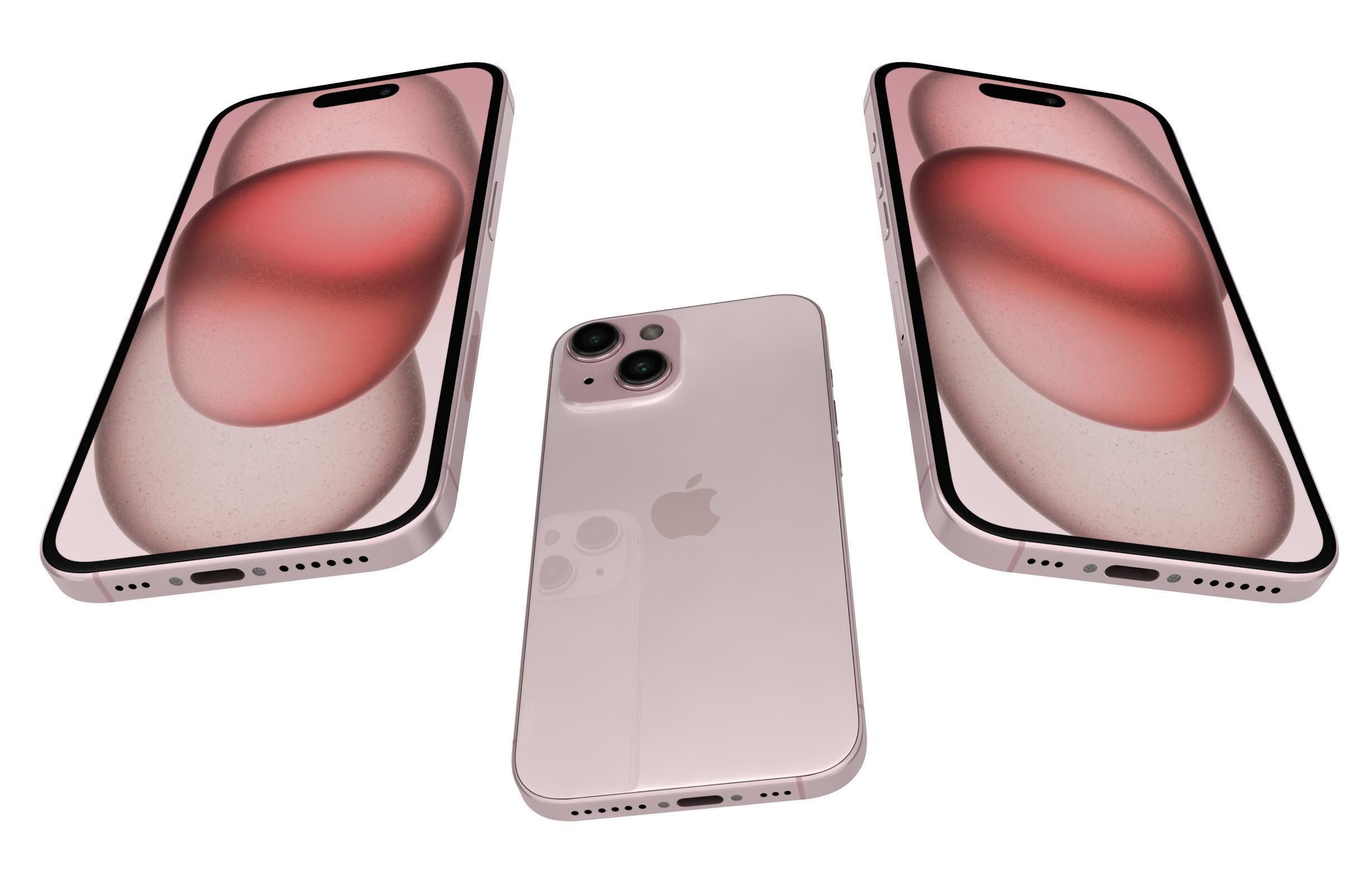 Apple iPhone 15 Pink 3D model_1