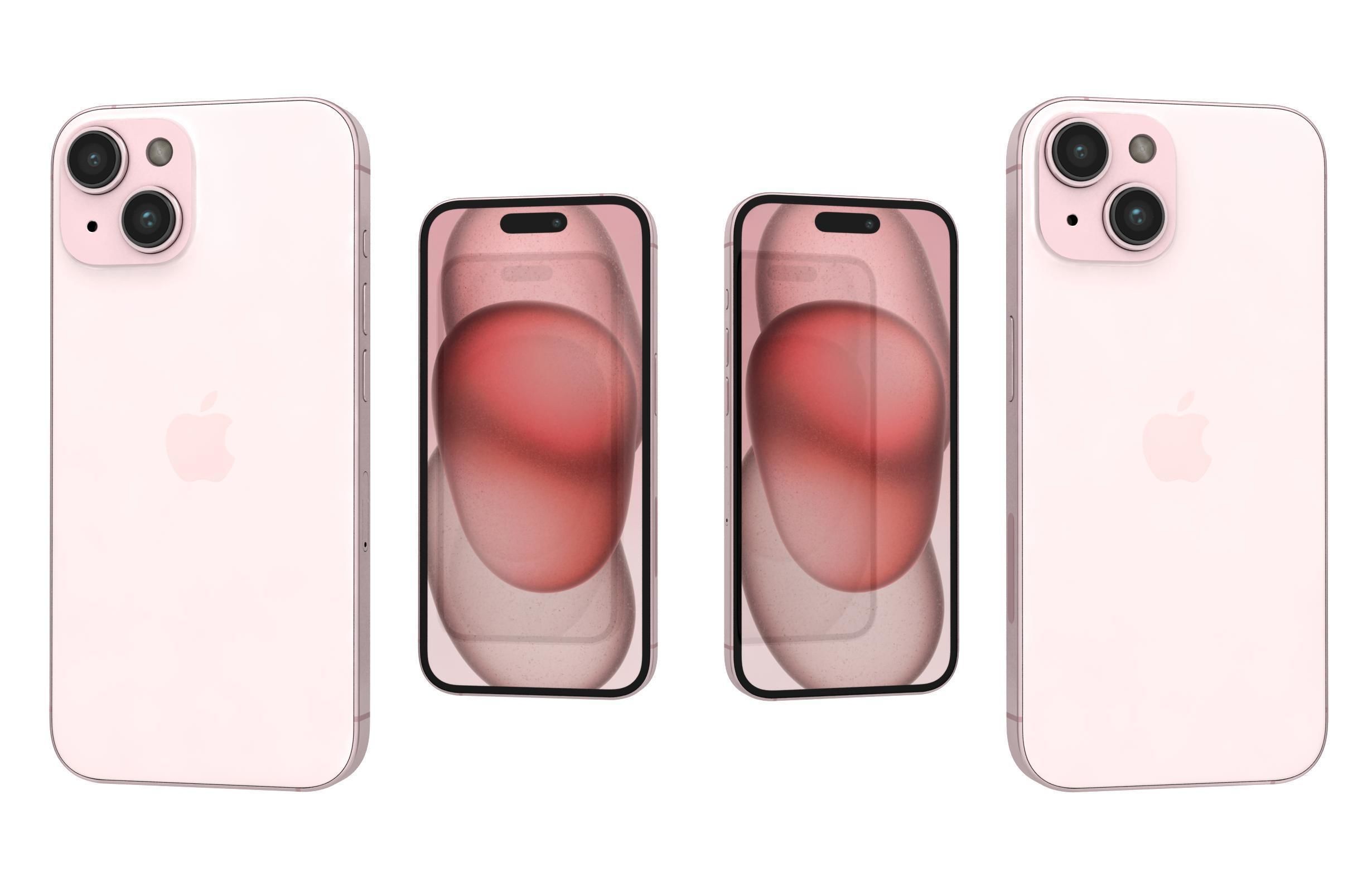 Apple iPhone 15 Pink 3D model_3