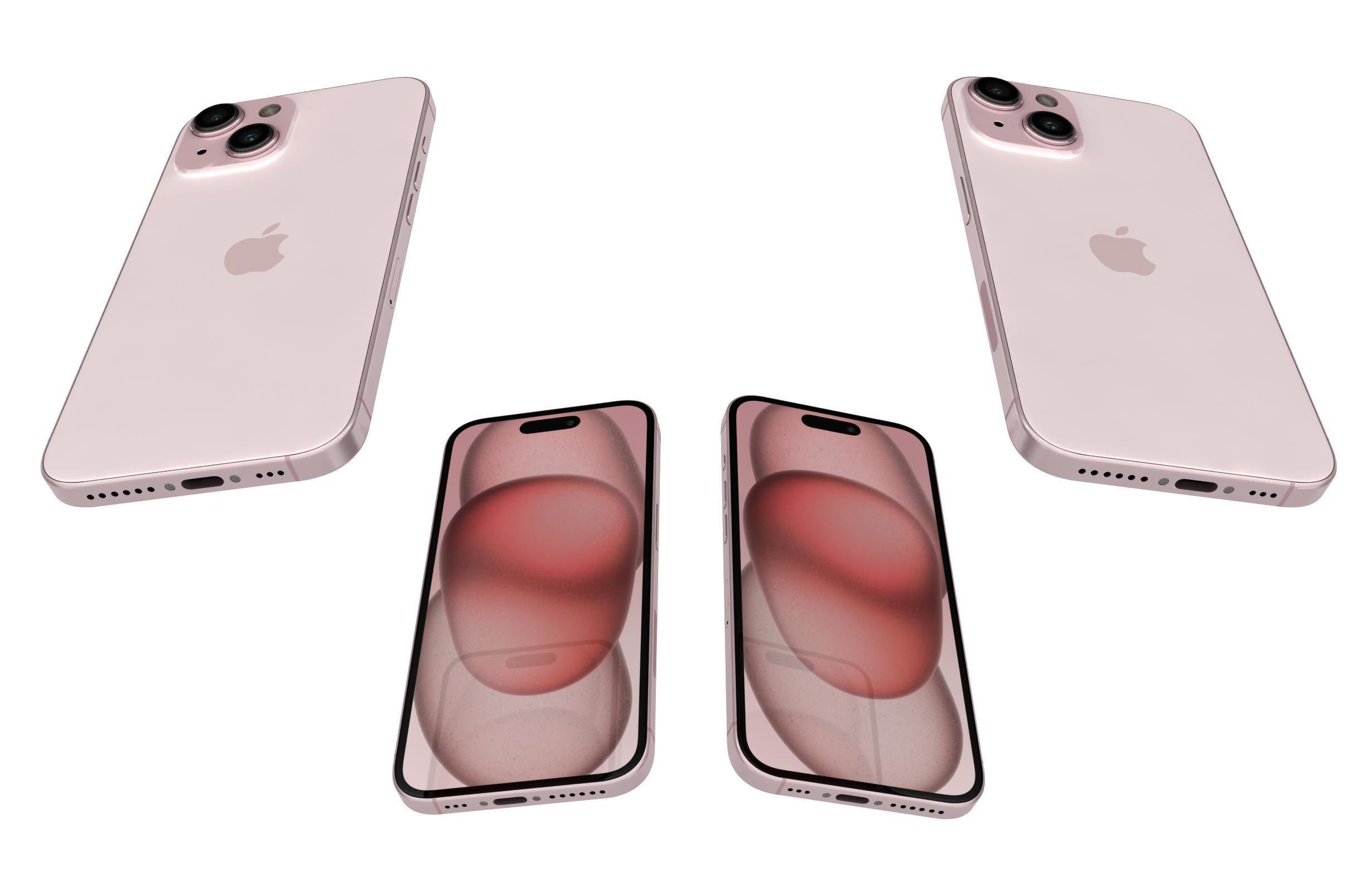 Apple iPhone 15 Pink 3D model_5