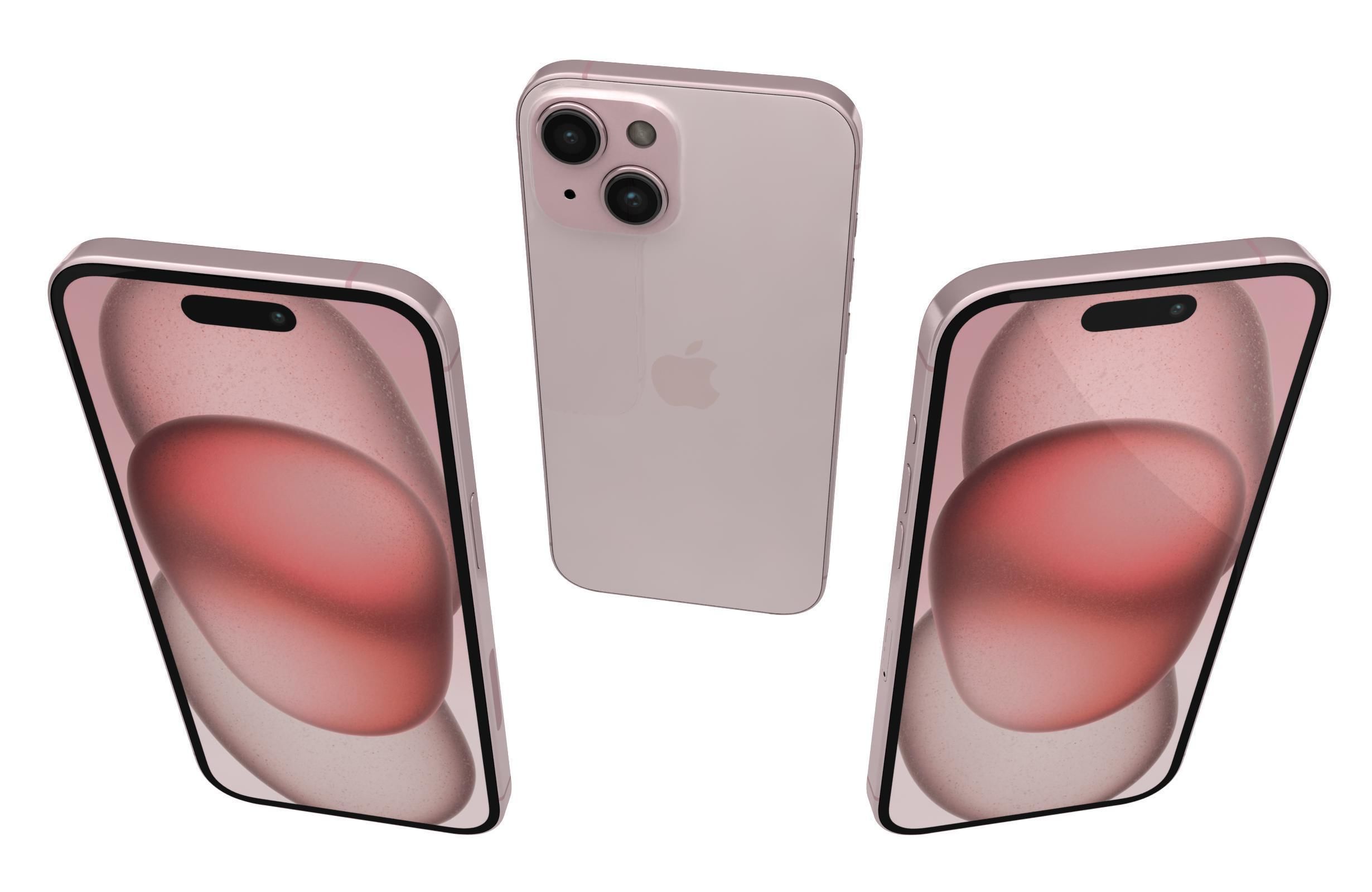 Apple iPhone 15 Pink 3D model_2