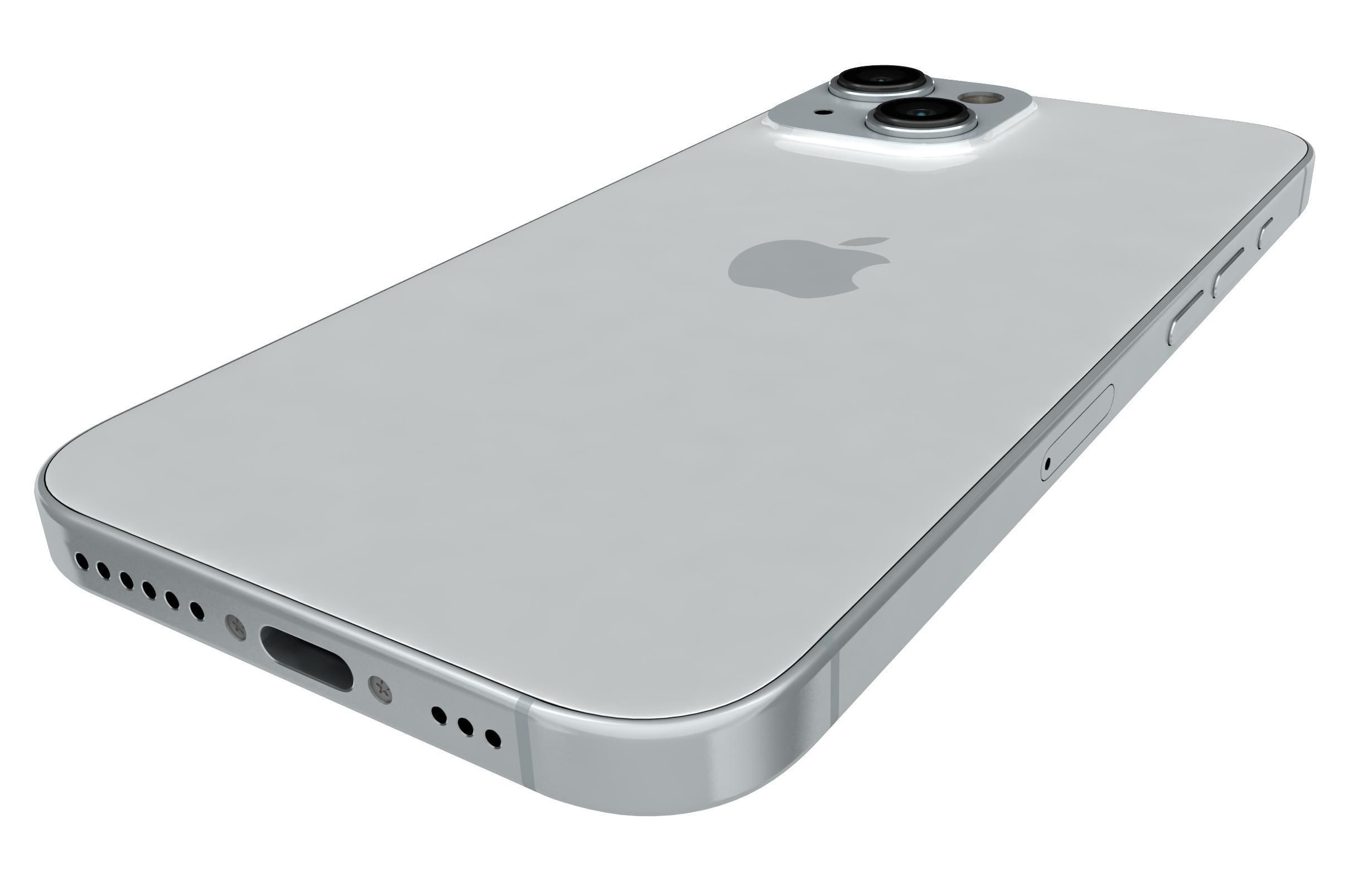 Apple iPhone 15 White 3D model_14
