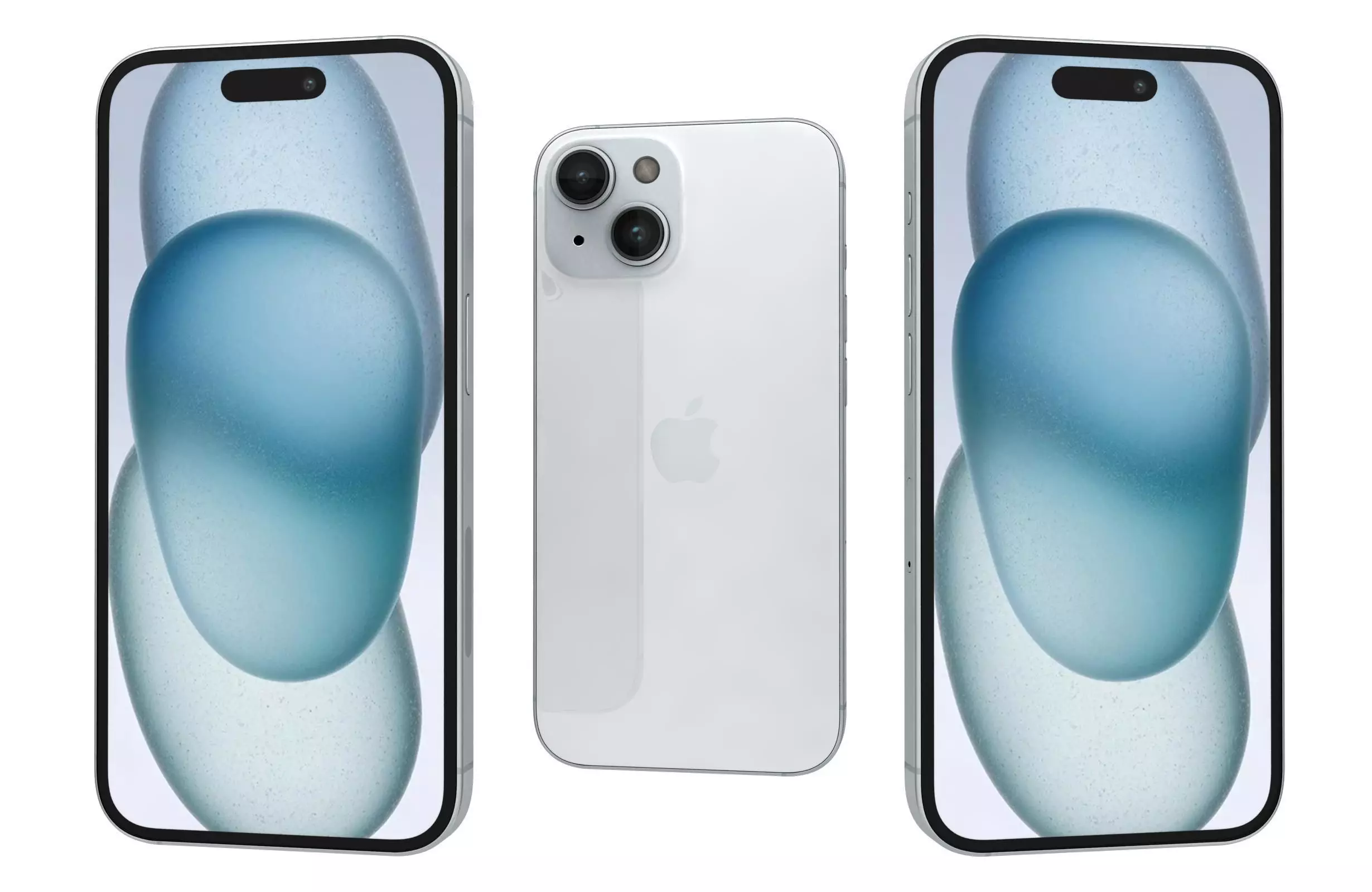 Apple iPhone 15 White 3D model_0