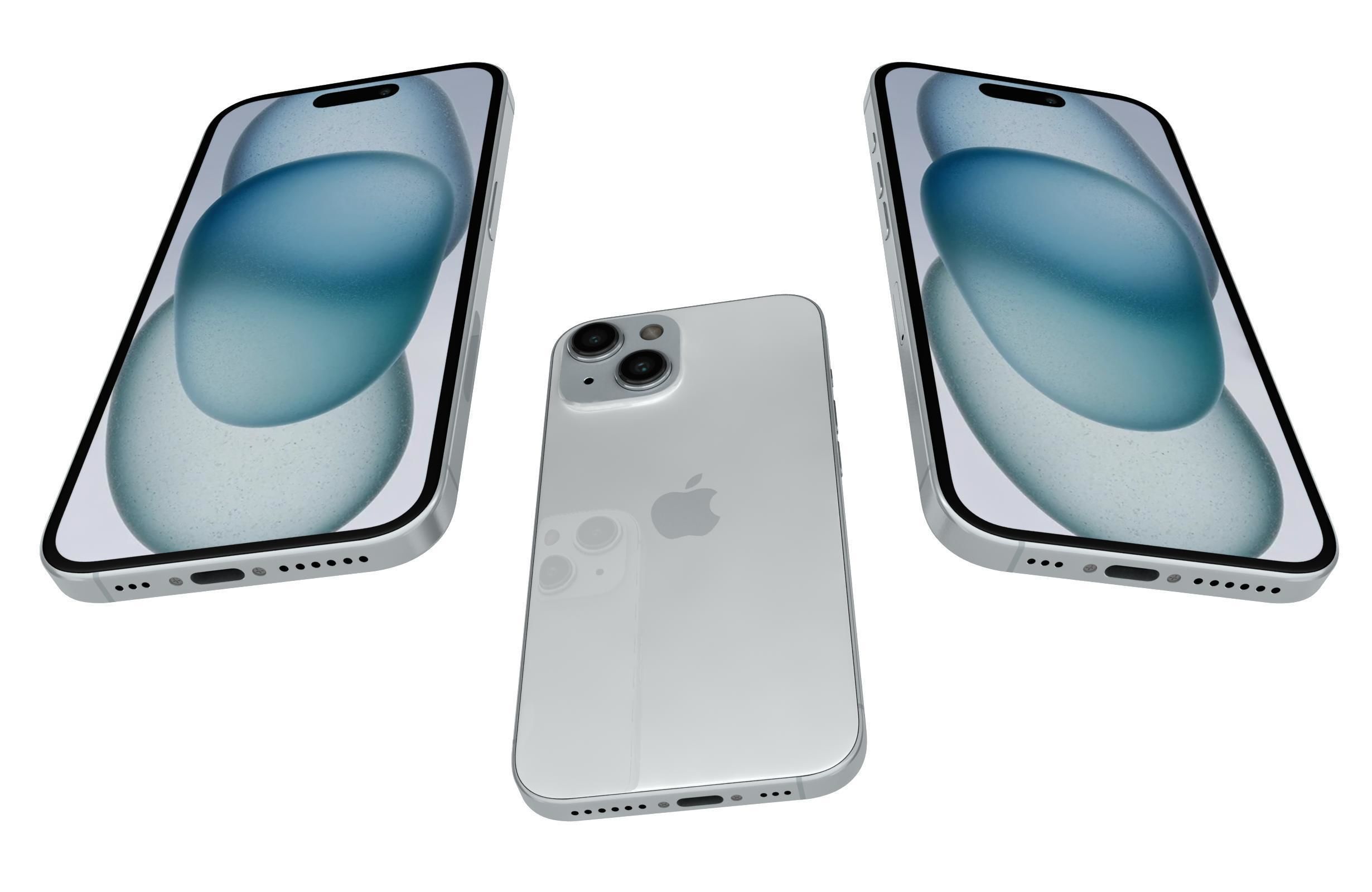 Apple iPhone 15 White 3D model_2