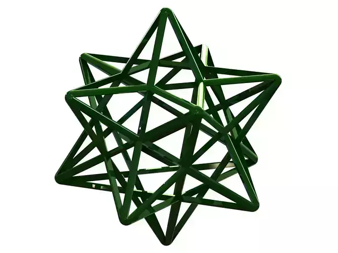 Wireframe Shape Stellated Dodecahedron 3D print model