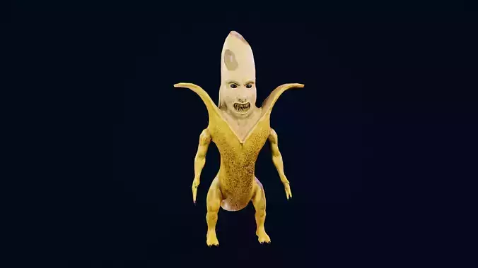 Banana monster  Low-poly 3D model
