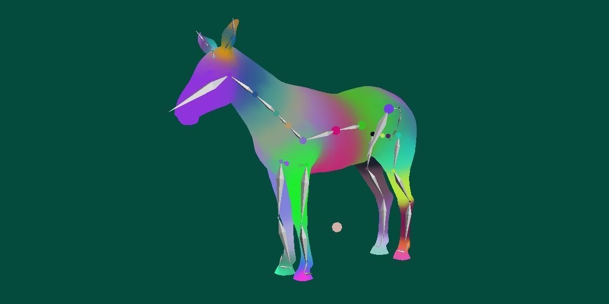 Okapi Forest Giraffe Animals Low-poly 3D model_11