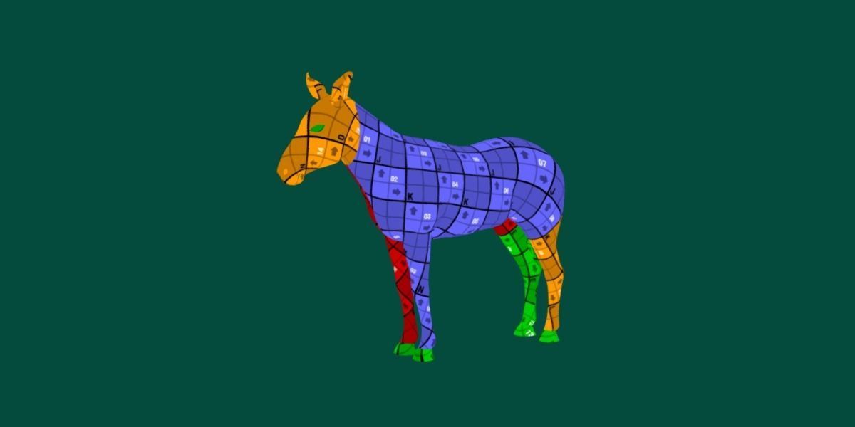 Okapi Forest Giraffe Animals Low-poly 3D model_8