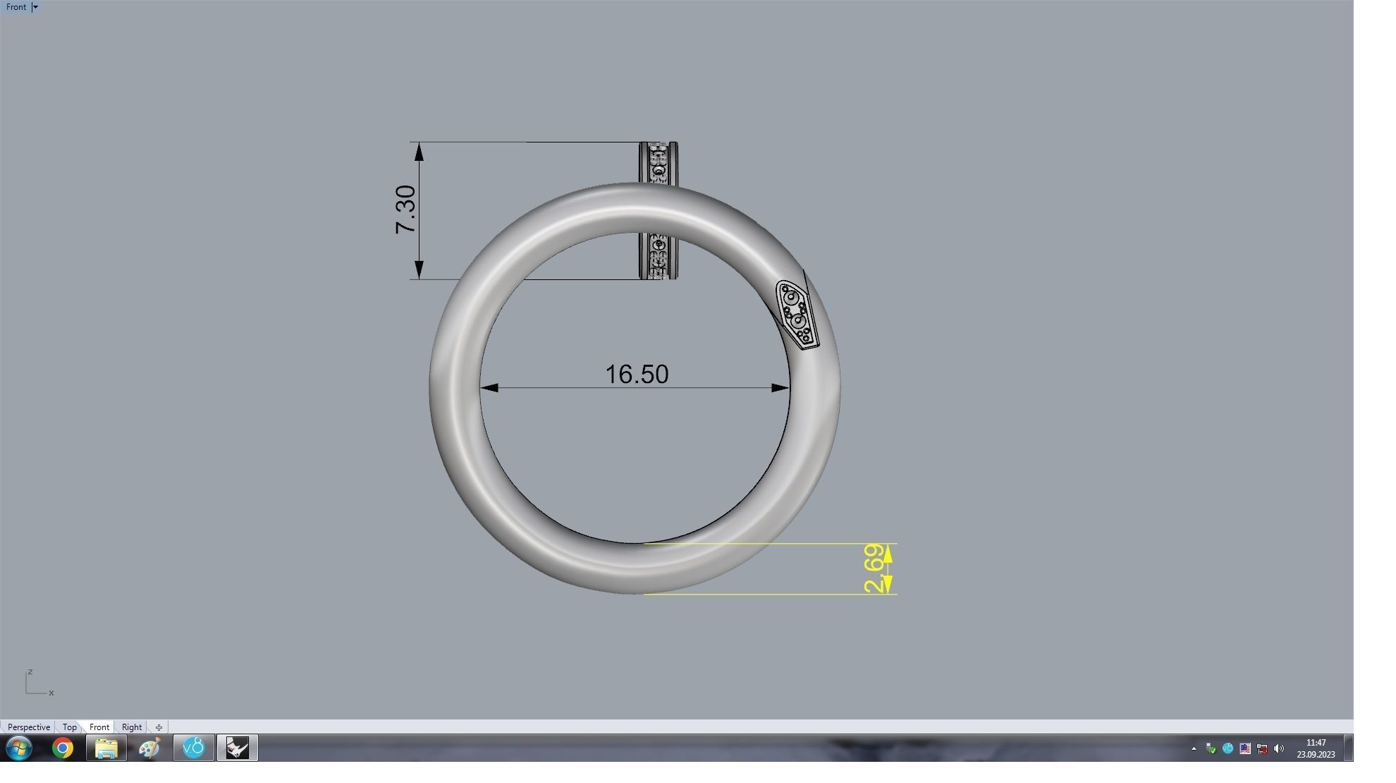Nail Ring 16 5 mm 3D print model_4