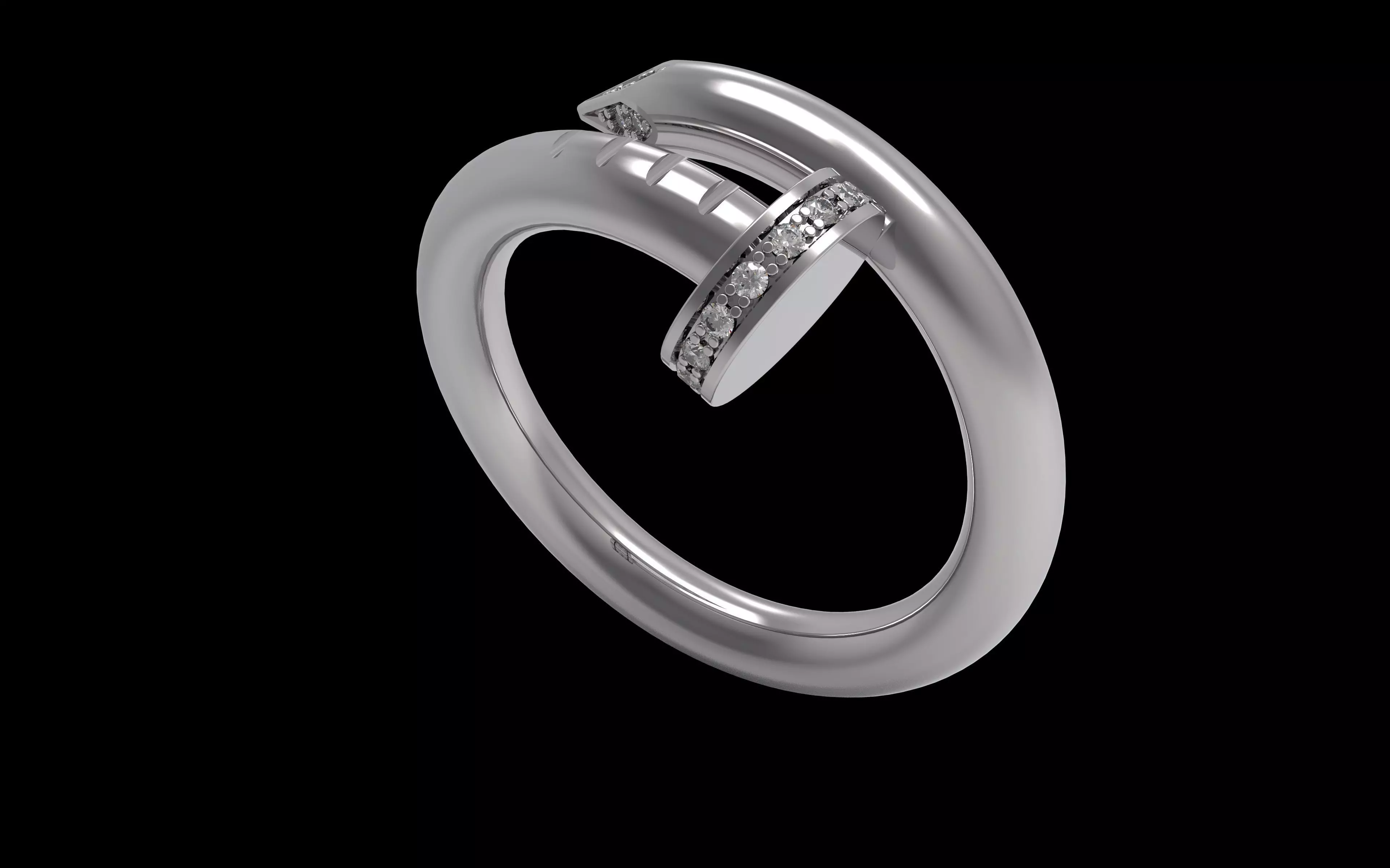 Nail Ring 16 5 mm 3D print model_2