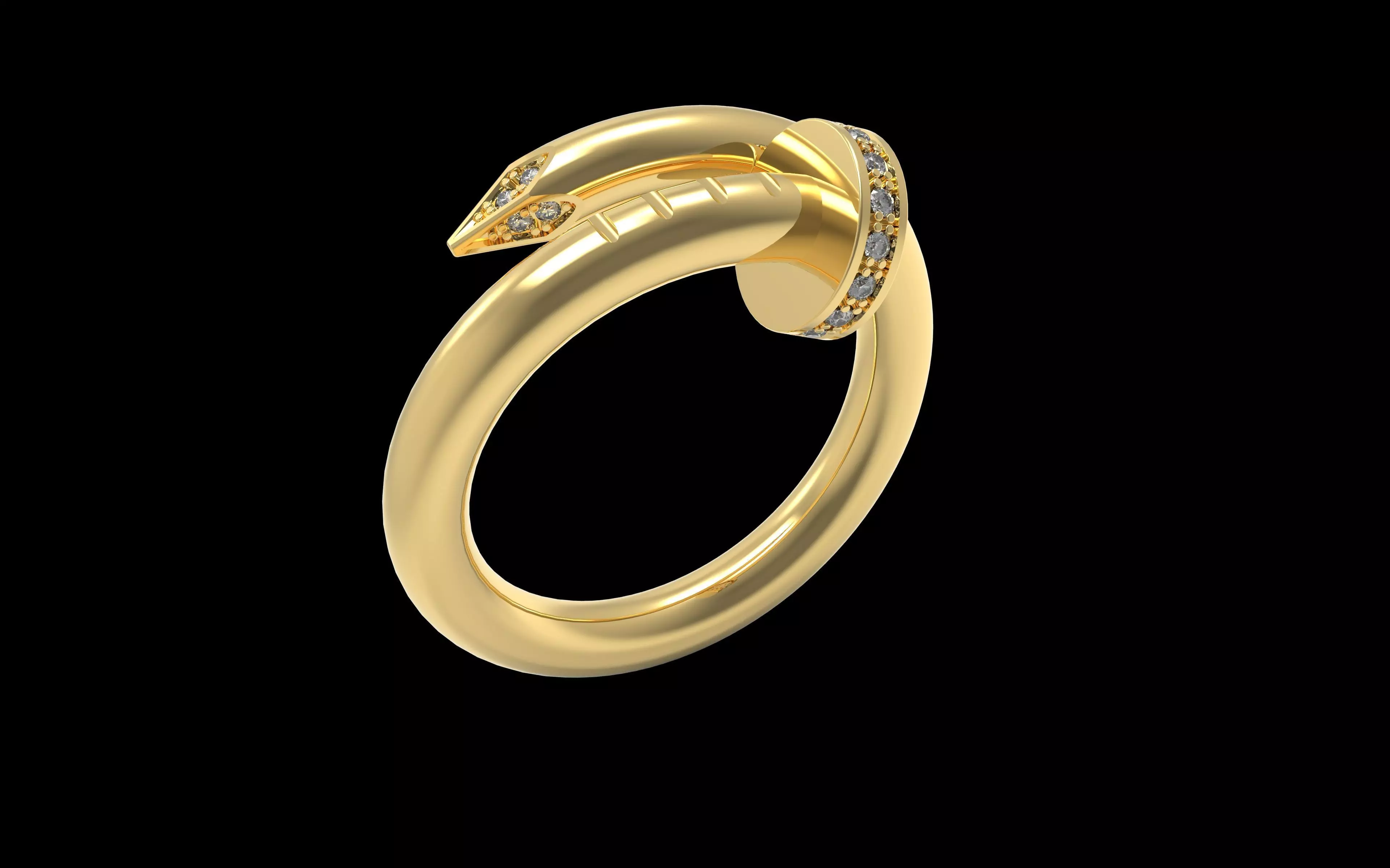 Nail Ring 16 5 mm 3D print model_16