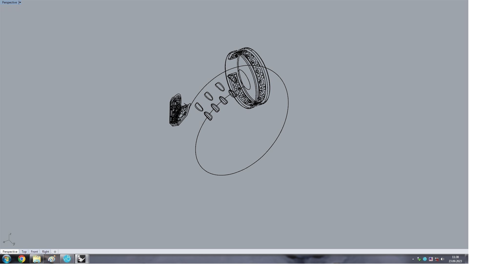 Nail Ring 16 5 mm 3D print model_3