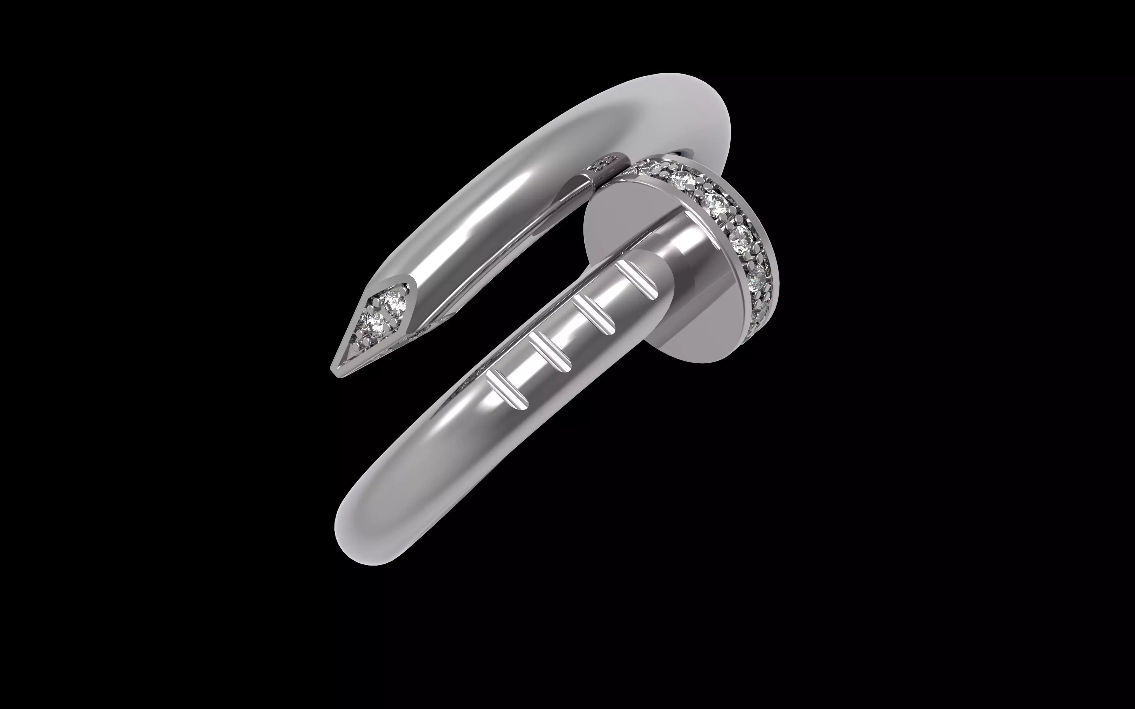 Nail Ring 16 5 mm 3D print model_12