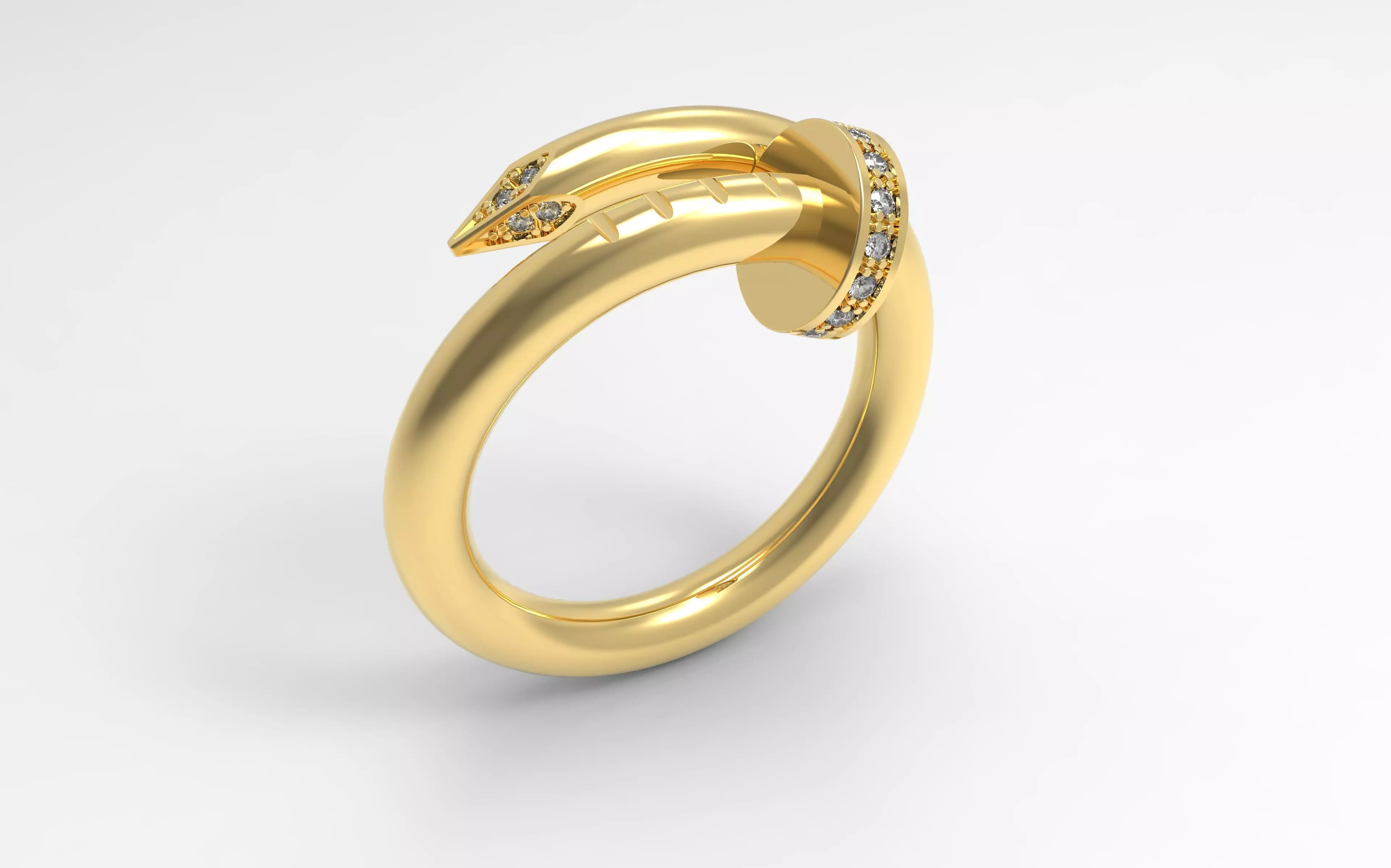 Nail Ring 16 5 mm 3D print model_14