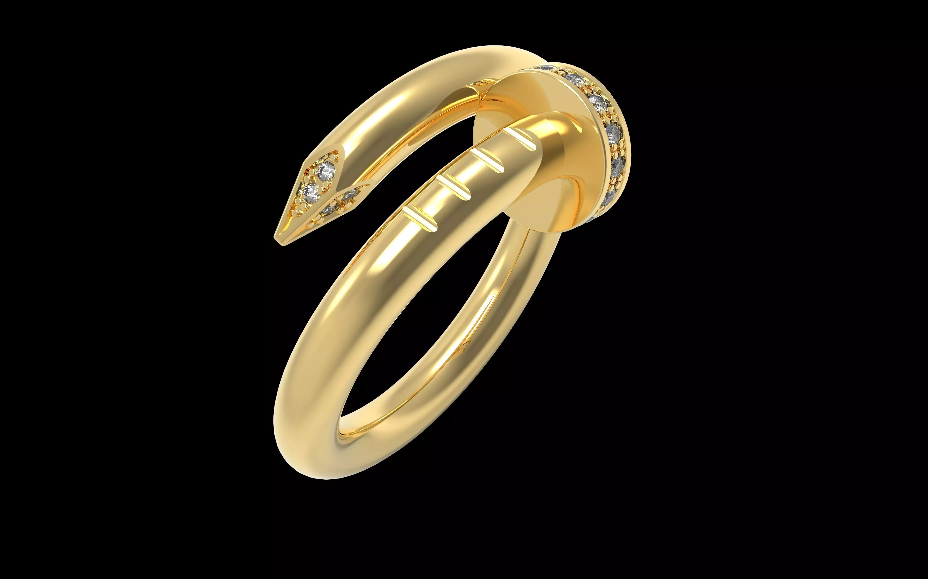 Nail Ring 16 5 mm 3D print model_1