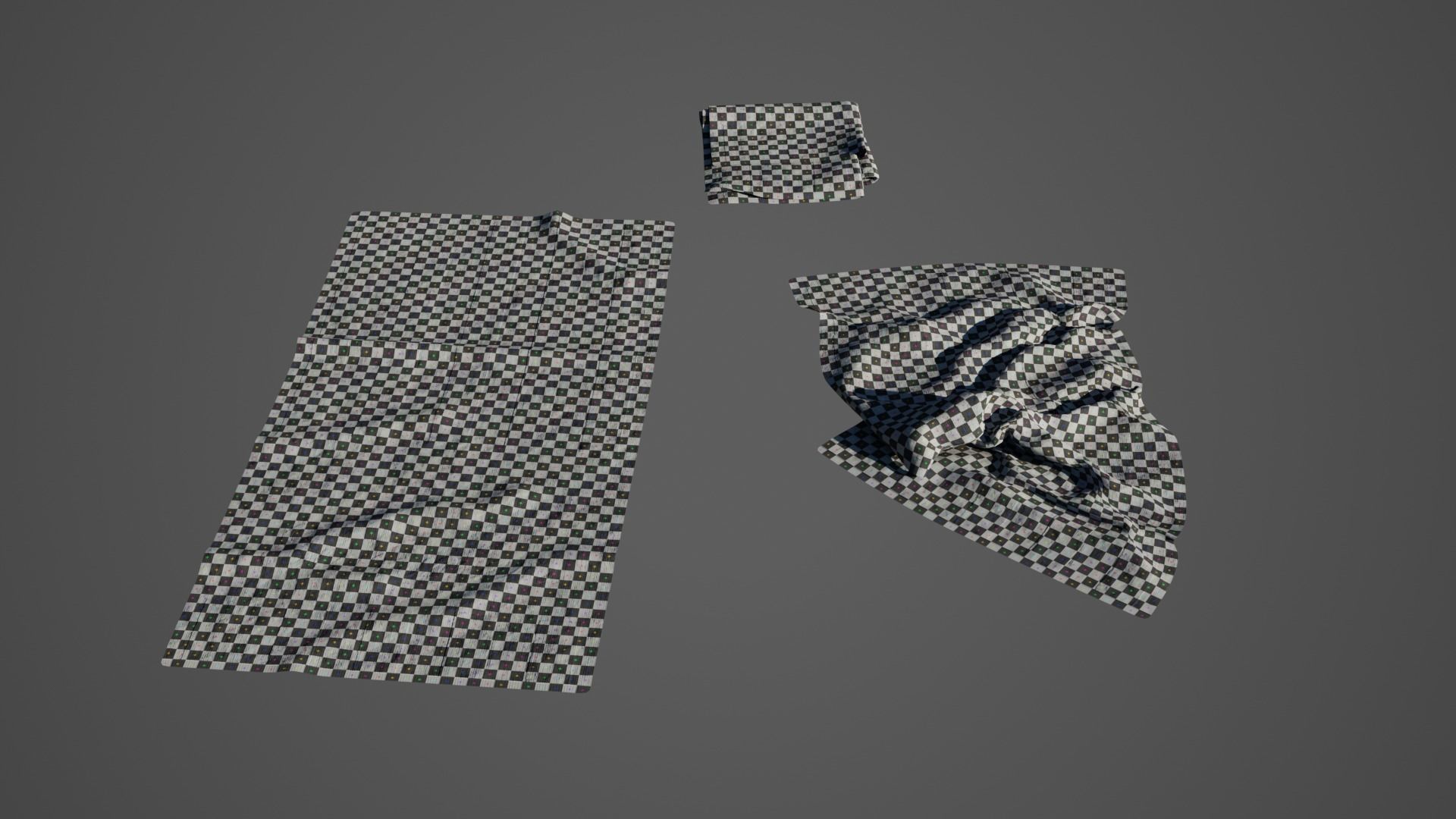 Beach Towel Pack 01 Low-poly 3D model_11