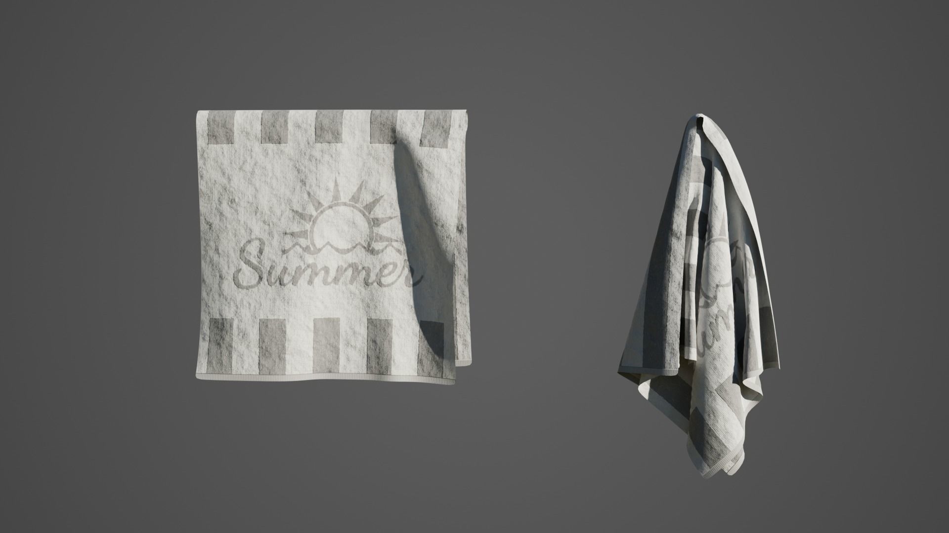 Beach Towel Pack 01 Low-poly 3D model_14