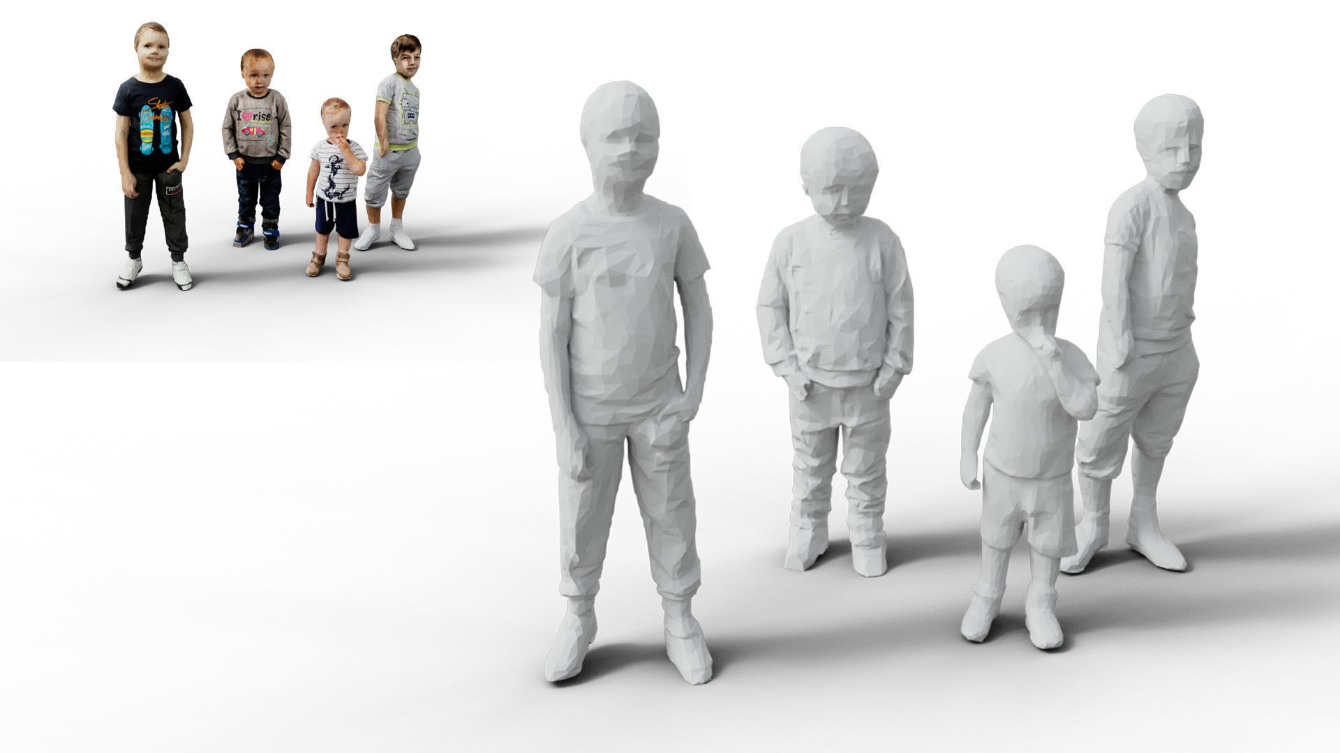 Low Poly People - 42 Pieces Low-poly 3D model_10