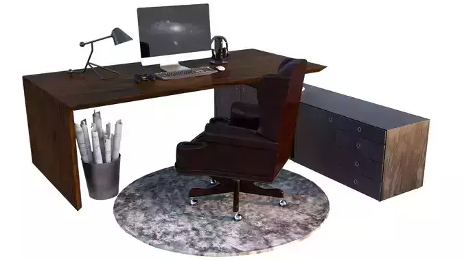 office desk 3ds max model