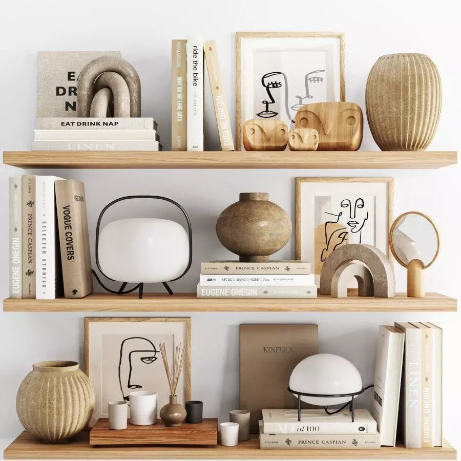 Decorative set - Living room - Set de decoracion 3D model_0