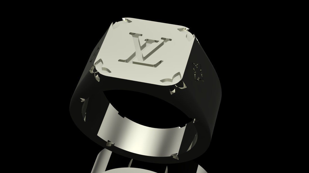 LV RING 3D print model_3