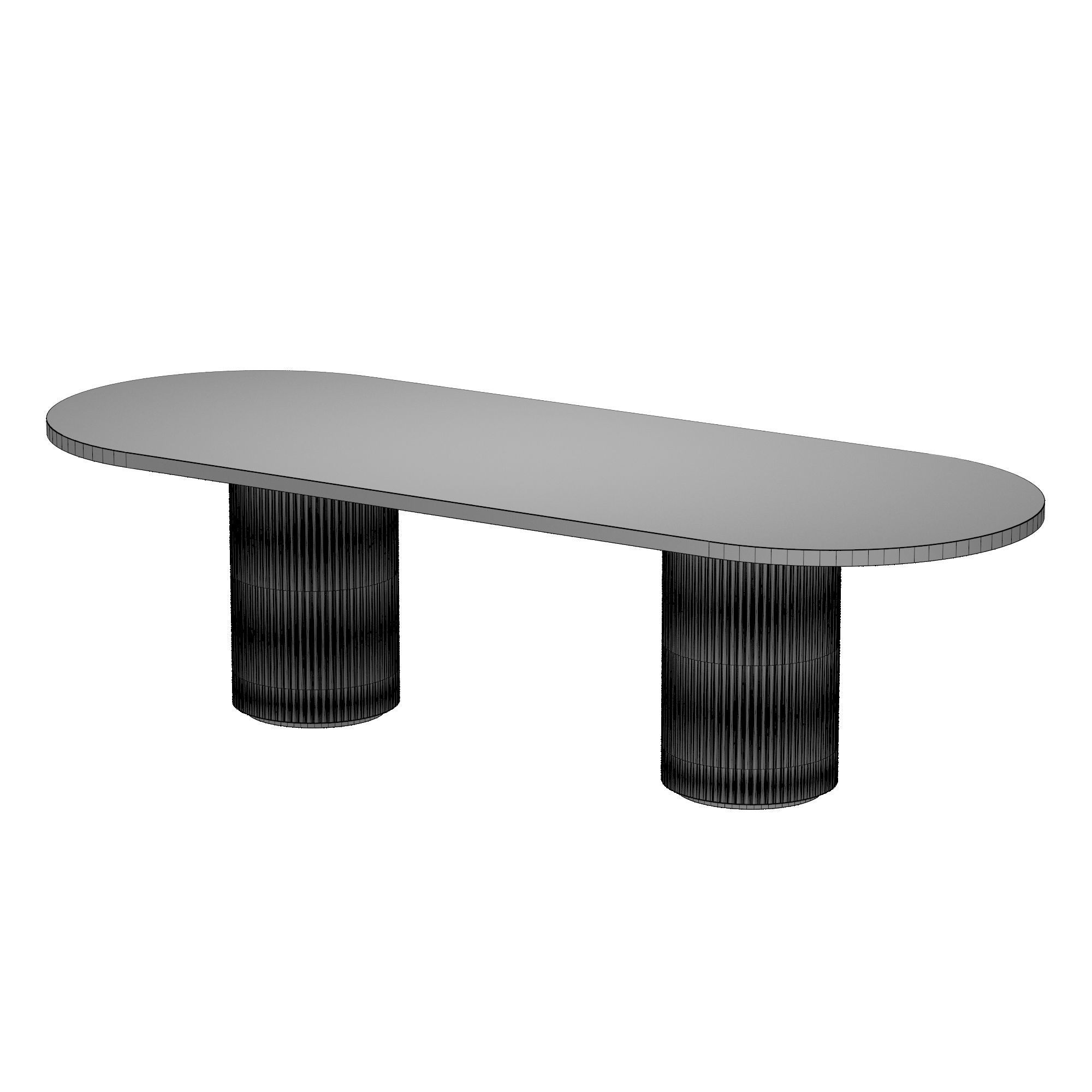 BYRON COLUMN RECTANGULAR DINING TABLE 3D model_5
