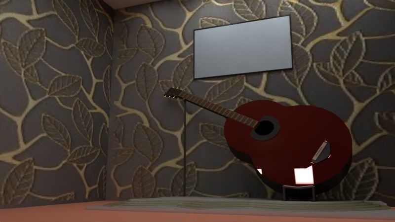 A guitar  3D model_6