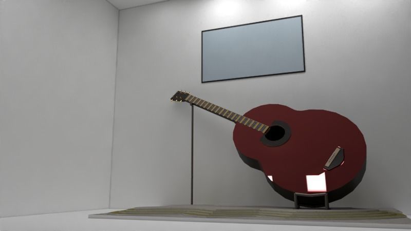 A guitar  3D model_5