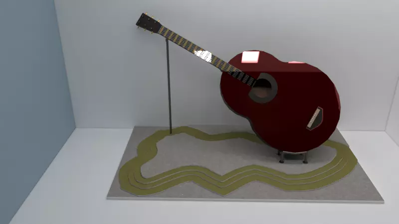 A guitar  3D model_0