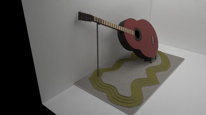 A guitar  3D model_3