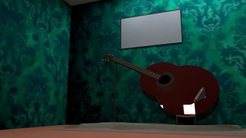 A guitar  3D model_7