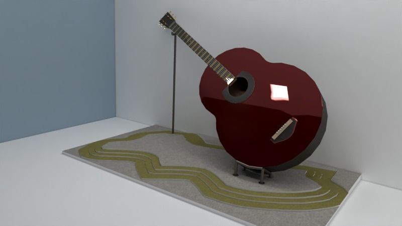 A guitar  3D model_1