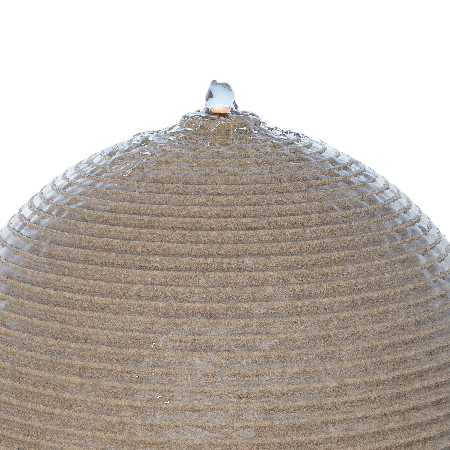 Ribbed Sphere Fountain 3D model_3