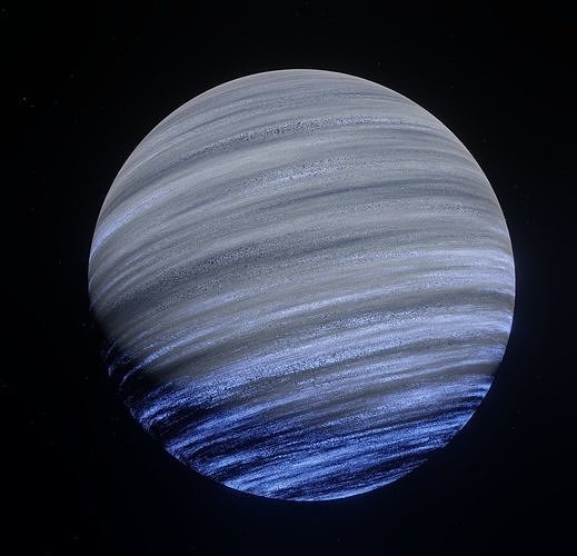 Planet Space Gas Giant Ready Low-poly 3D model
