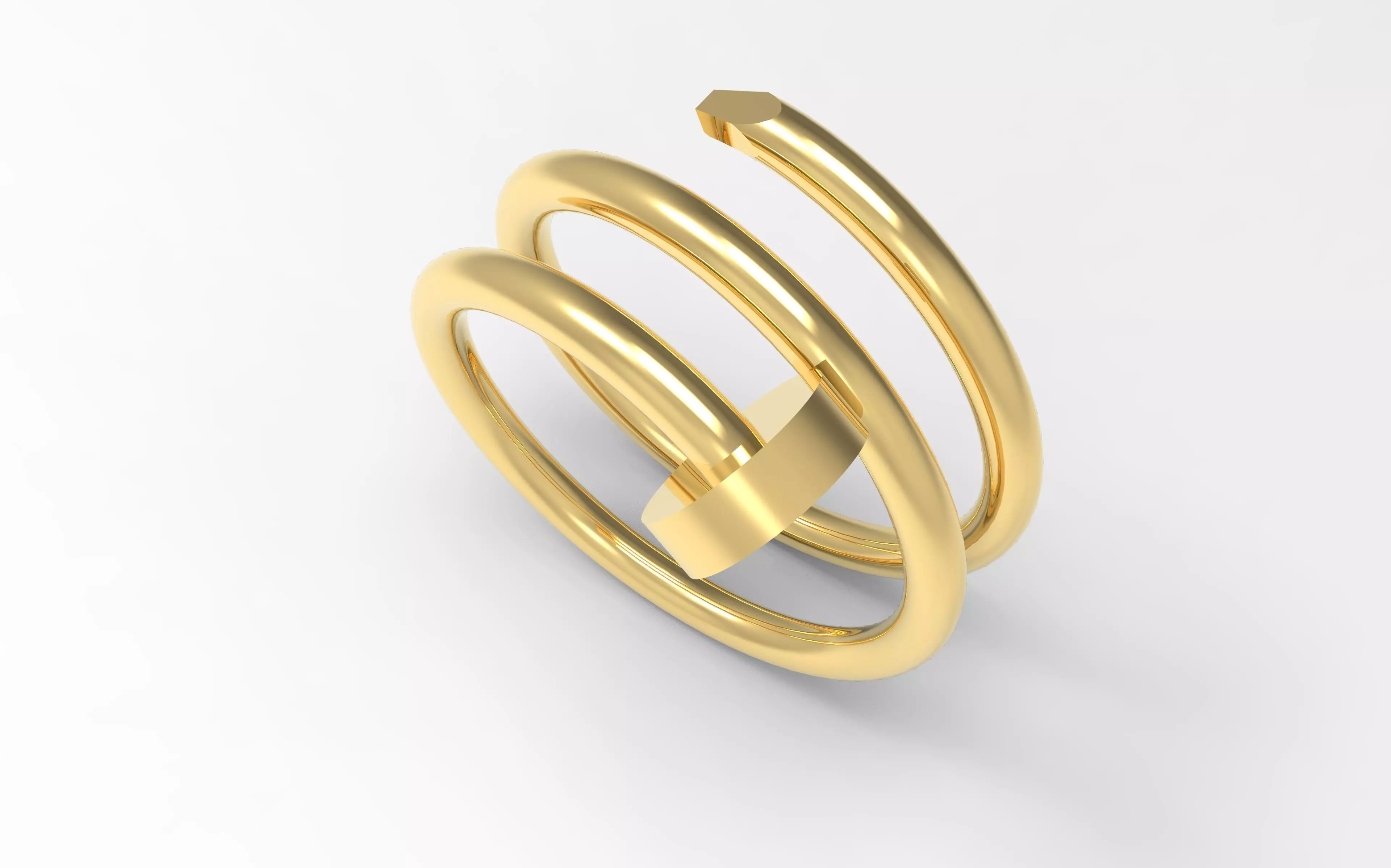 Nail Double Ring 16 5 mm 3D print model_20