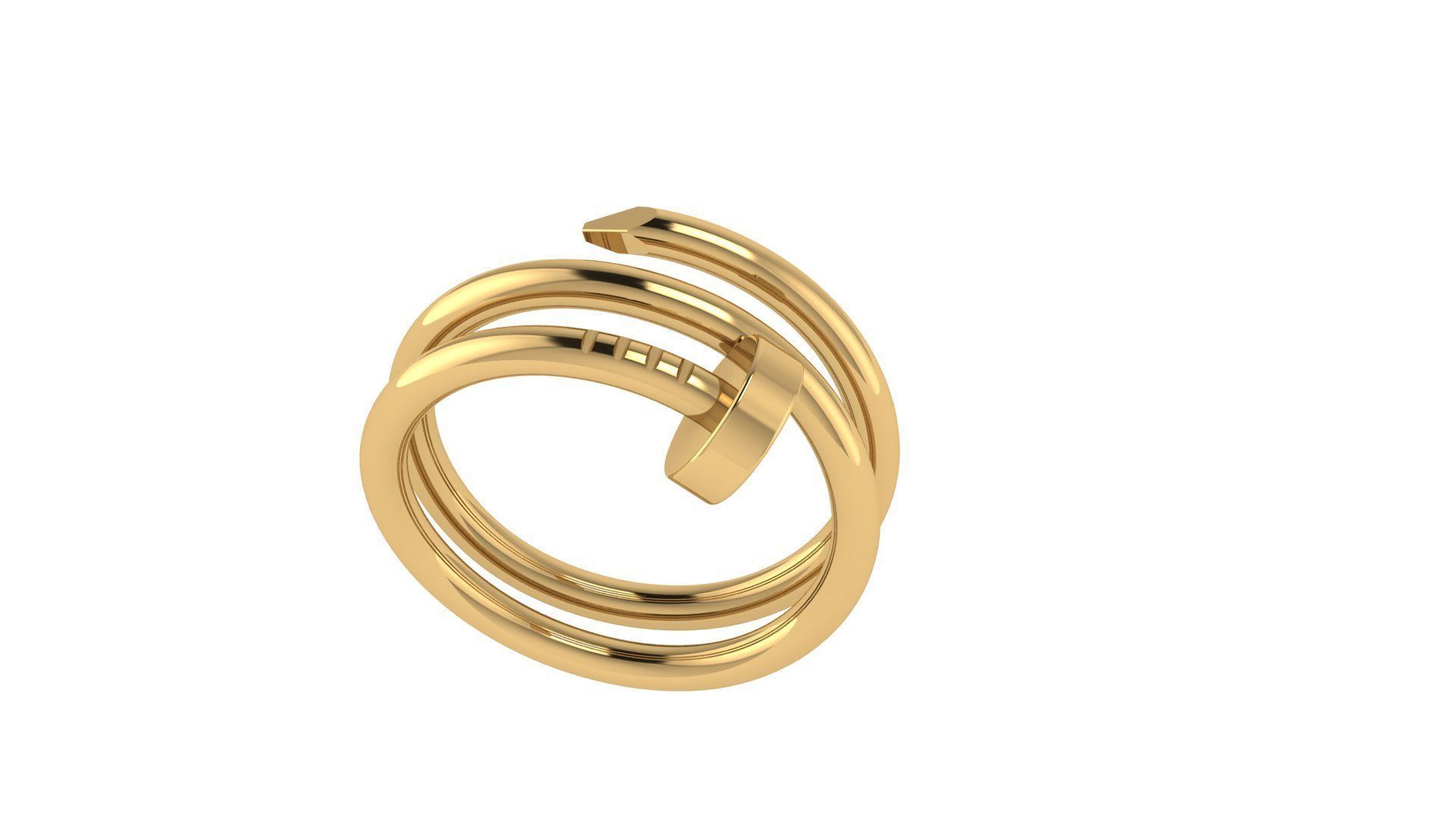 Nail Double Ring 16 5 mm 3D print model_4
