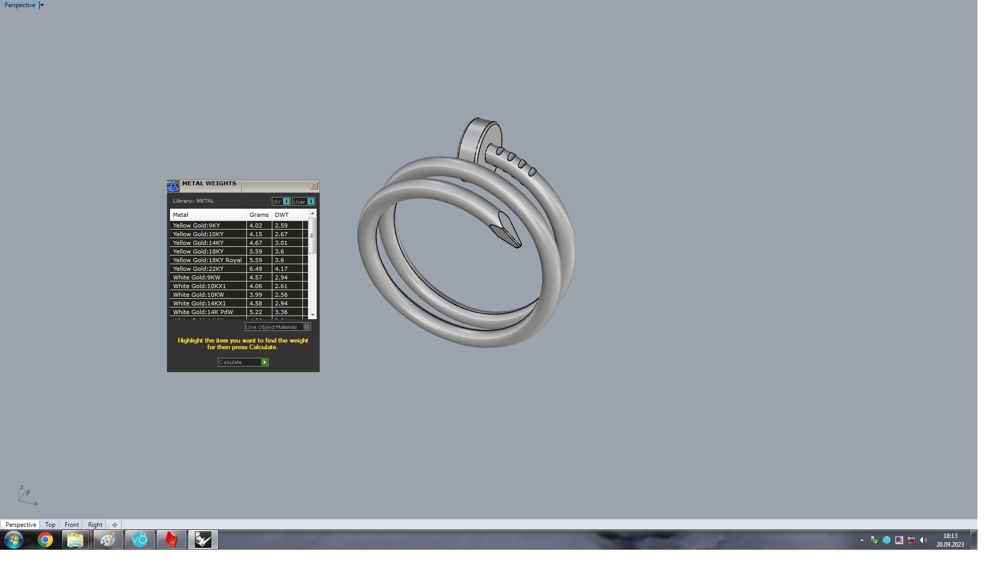 Nail Double Ring 16 5 mm 3D print model_8