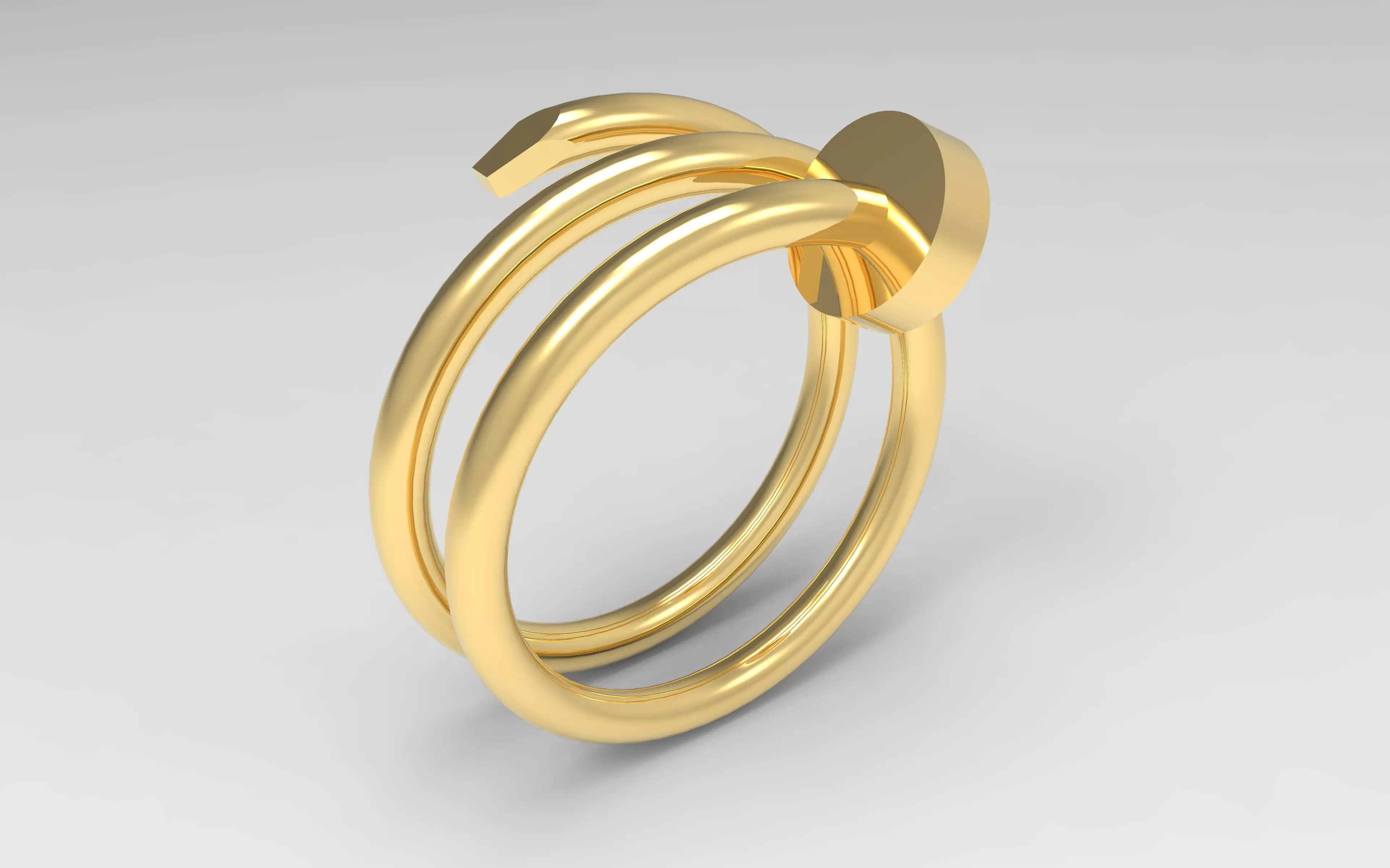 Nail Double Ring 16 5 mm 3D print model_19